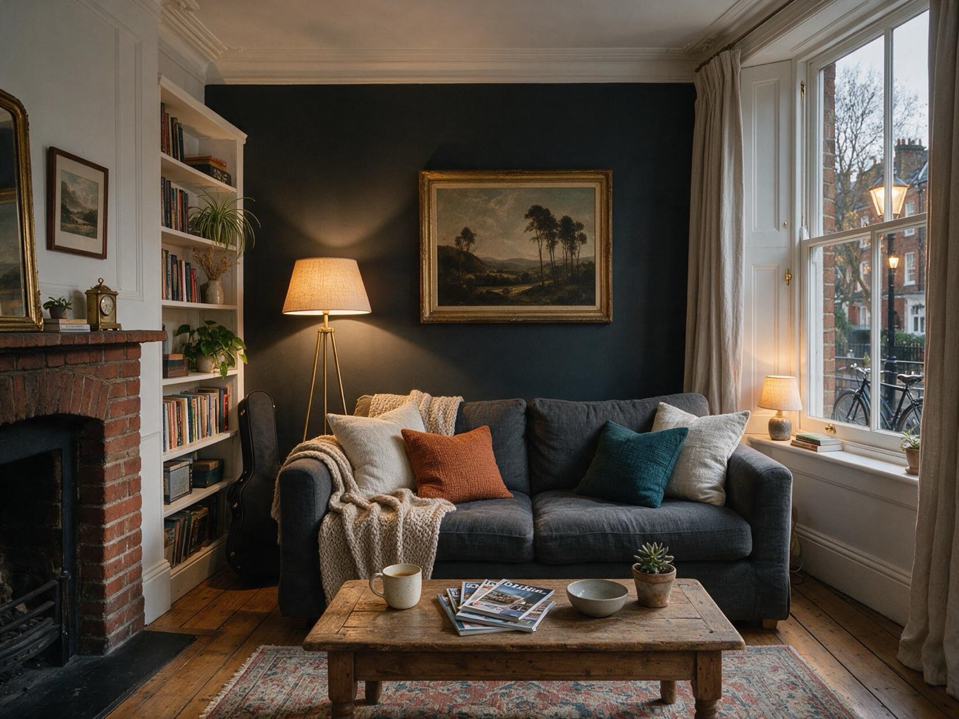 Luxury dark-toned apartment interior